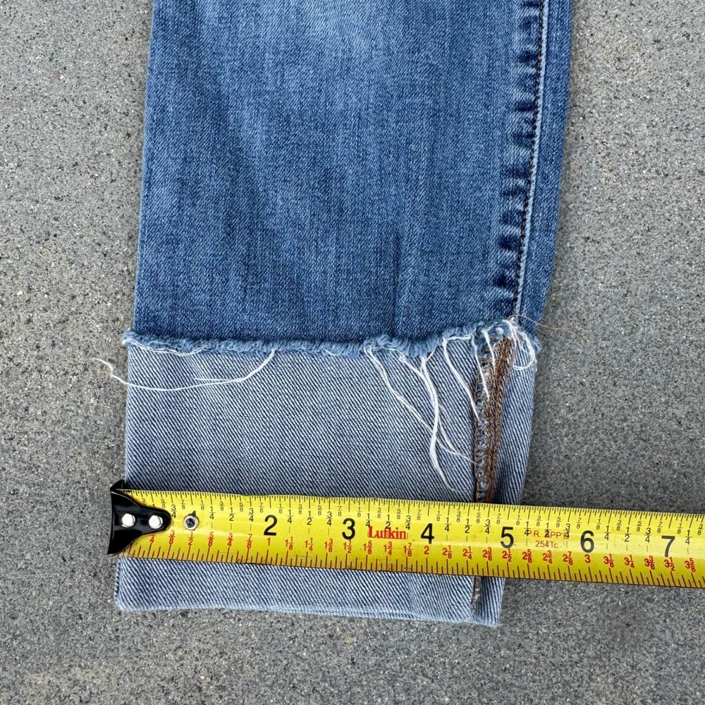 Joes Jeans Women Size 24‎ Mid Rise Slim Straight Raw Edge Cuff Medium Wash Denim - Picture 5 of 11